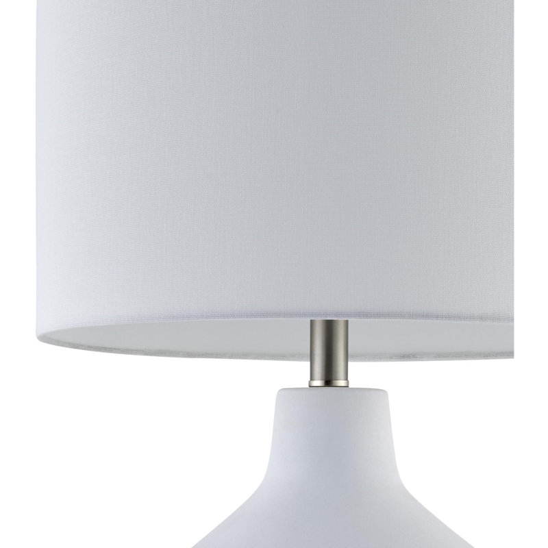 Lockwood Table Lamp, White, White