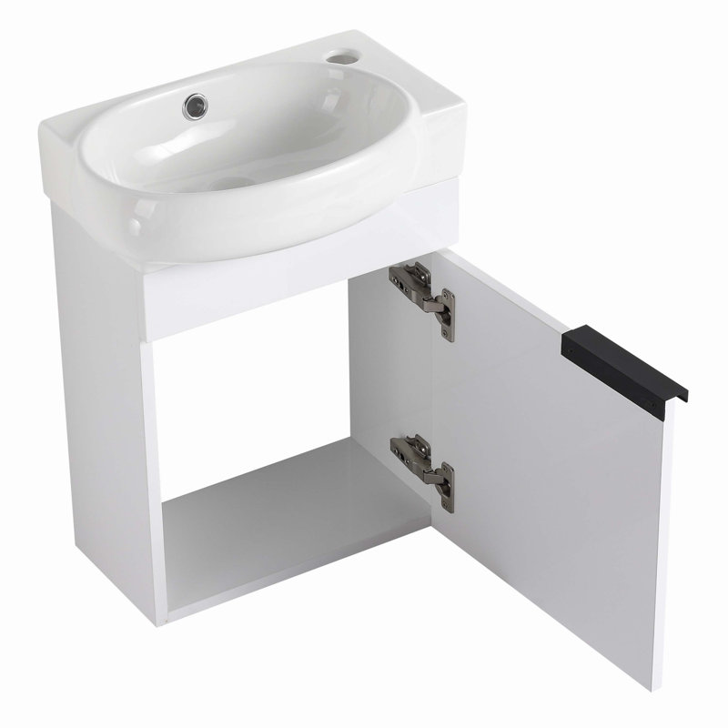 Meuble-lavabo simple 11,6 po avec plateau en bois manufacturé