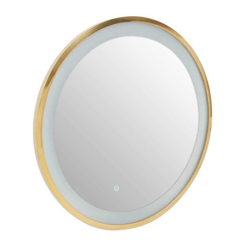 Azleigh Metal Flat Wall Mirror, Gold