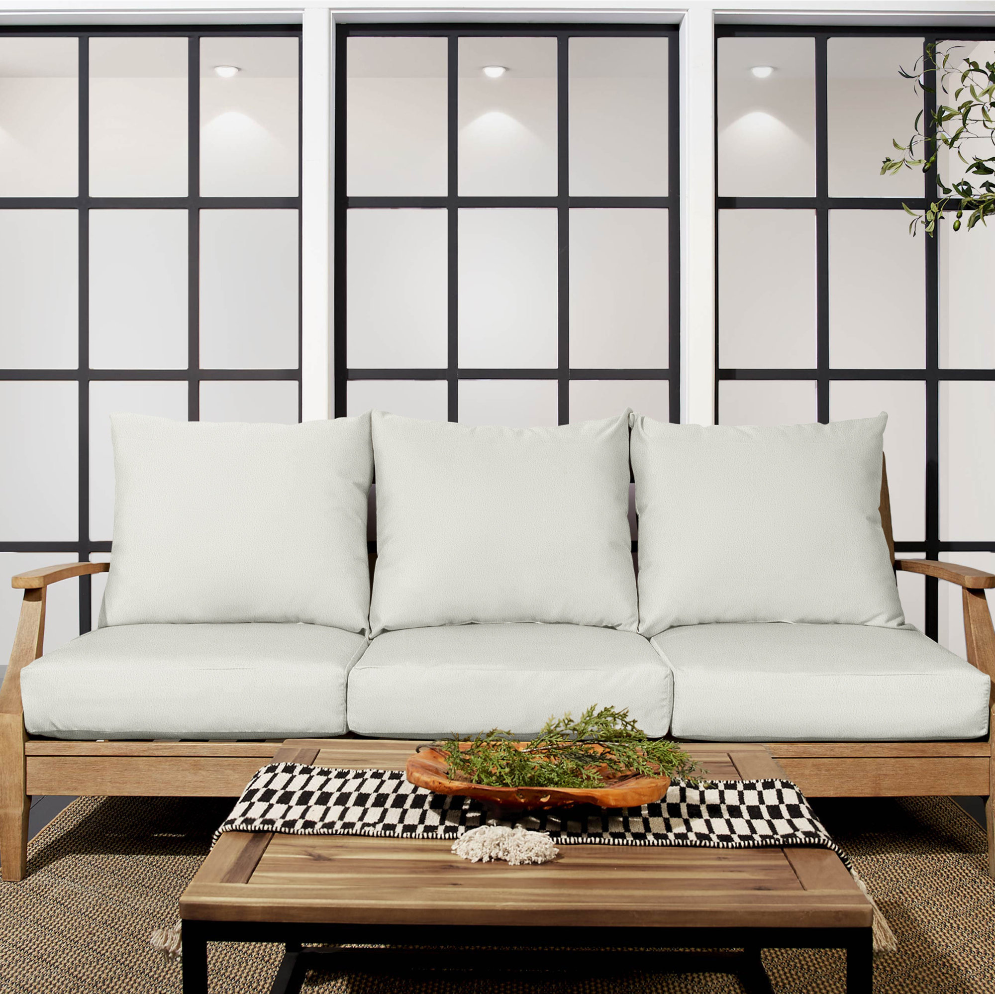 Ramblewood Indoor/Outdoor Seat/Back Cushion, White