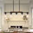 Linear Black Wooden Kitchen Island Pendant Light-403159131