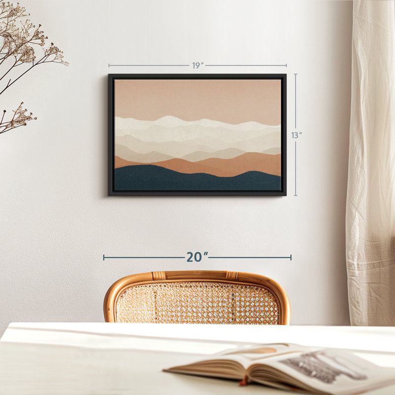 Abstrait «Mojave Mountains II, art mural», H 13 po x l 19 po