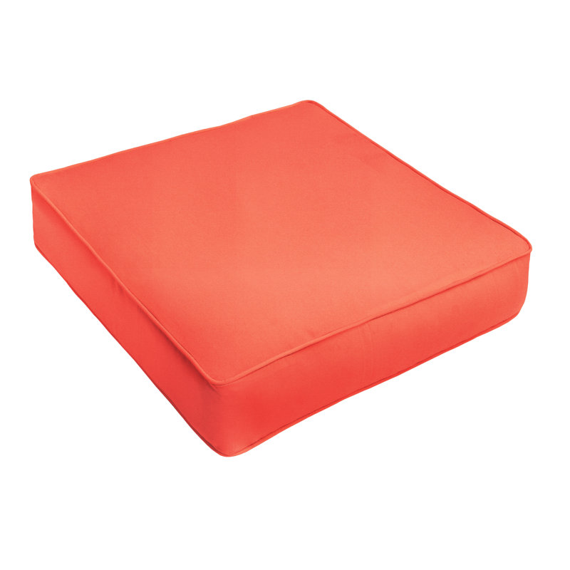 Sunbrella Outdoor 5'' Seat Cushion, 5" H x 25" W x 25" D, Coral