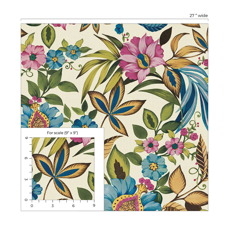 Seabrook Designs Gem Raya Embossed Vinyl Unpasted Wallpaper