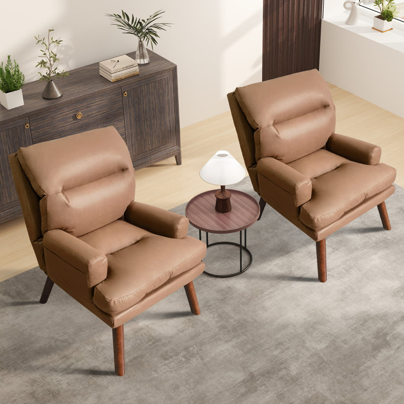 Fauteuil d'appoint inclinable standard avec repose-pieds 44,1 po de largeur, Polyester brun