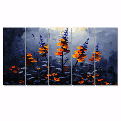 «Night Forest Plants In The Dark I» - Art mural - Ensemble de décorations d'art Wal