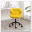 Fauteuil de bureau pivotant réglable en velours capitonné à losanges-1514233358
