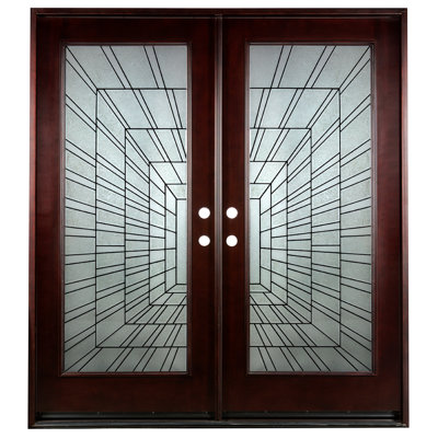 Exterior Ready to Install Mahogany Prehung Front Entry Door