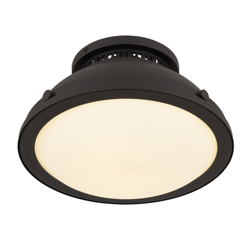 Stinson Flush Mount, 1 Light, Dark Bronze, 6.5" H x 11" W x 11" D
