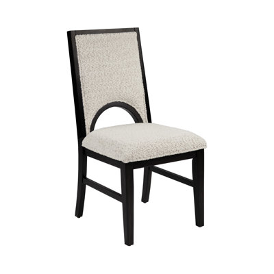 Chaise de salle à manger l 20,4 po, blanc / noir
