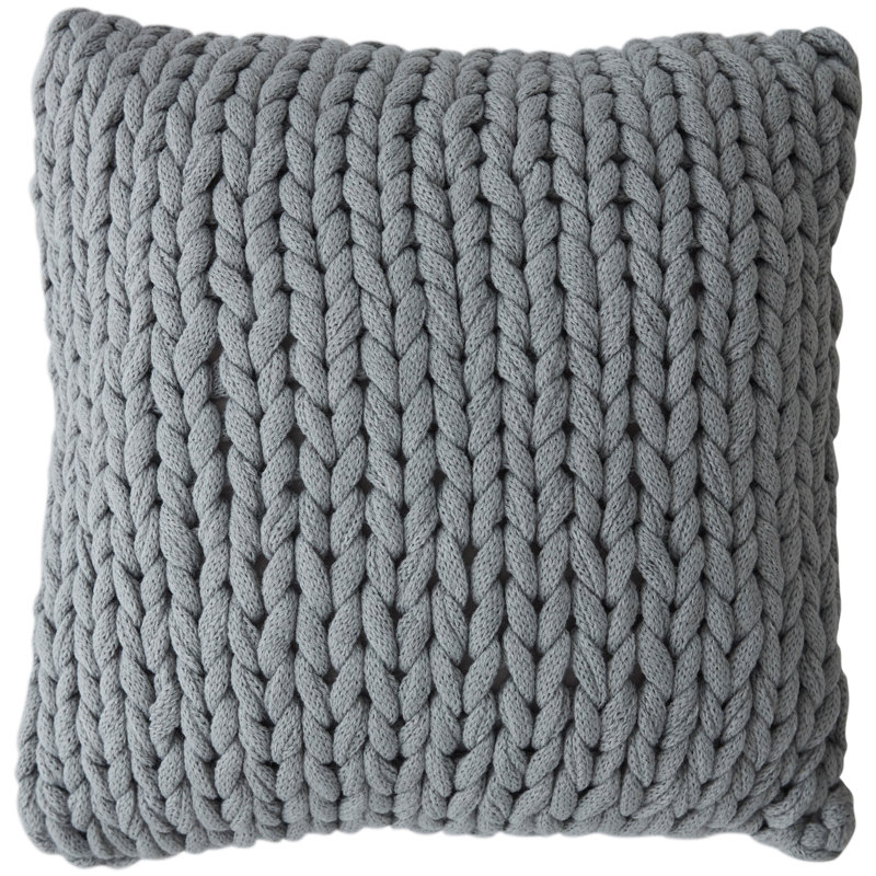 Reversible Throw Pillow, Gray