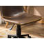 Fauteuil pneumatique pivotant à 360 degrés antique brun - siège en similicuir, revêtement confortable, structure en acier noir mat