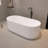 67" Freestanding Solid Surface Soaking Bathtub