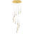 Karren 12-Light Crystal Raindrop Chandeliers 120" Long Gold Pendant Light 3000-6000K Dimmbale LED Lighting-483601005