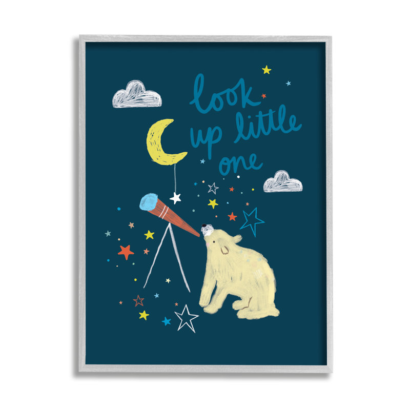 «Look Up Little One Expression Kids» par Art textuel, H 30 po x l 24 po x P 4 po, Estampe numérique Farmhouse