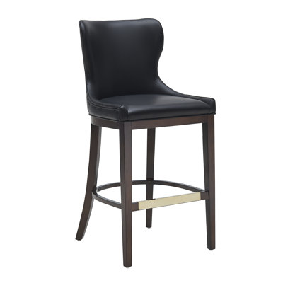 Tabouret de bar rembourré en cuir Blair