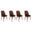 Ensemble de chaises en tissu de velours moderne (4 pièces), gris et noir | Structure 100% métal, pieds en bois de charme | Dimensions: 19,7 po x 35,4 po x 19,3 po | Hauteur de l'assise: 15,9 pouces | Durable avec une capacité de 352 lb, élégant pour la maison et le bureau-1244719563-1261156698-1261156699