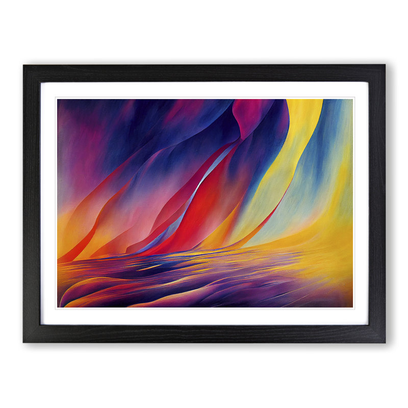 Revered - Single Picture Frame Painting, Black Framed, 46cm H x 64cm W x 2cm D