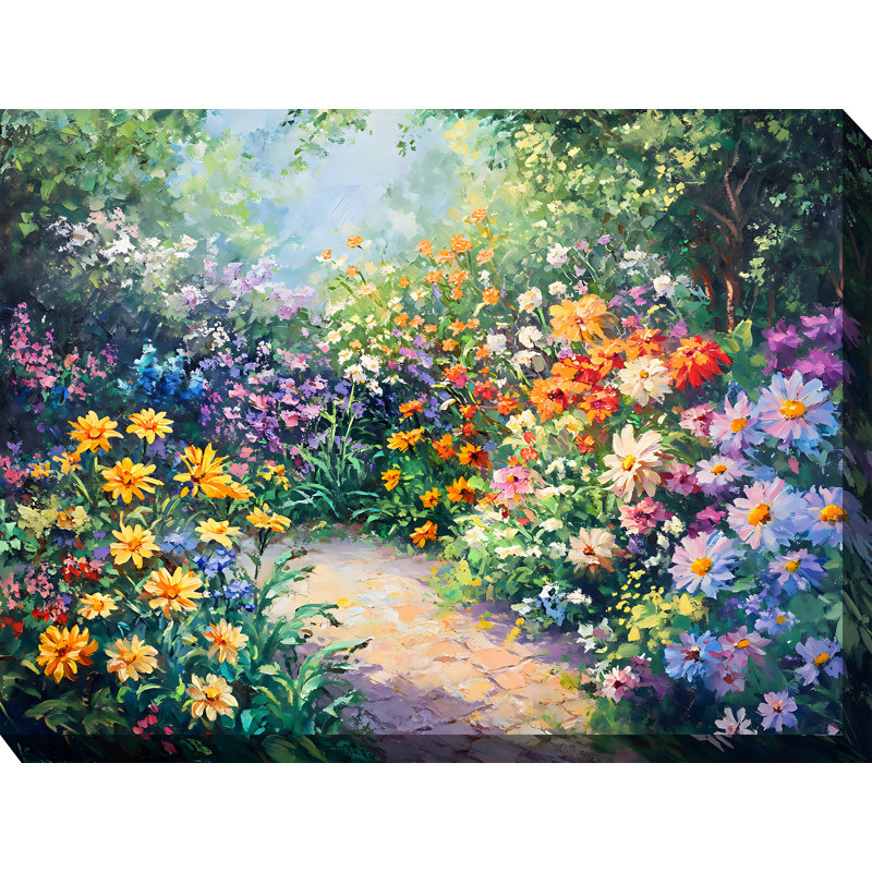 Art sur toile d'extérieur en pleine floraison