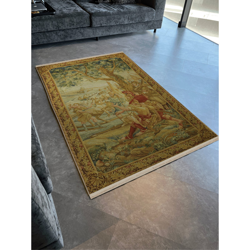 Tapis multicolore Gobelin, Tapis de couloir 3 pi 3,37 po x 6 pi 6,74 po