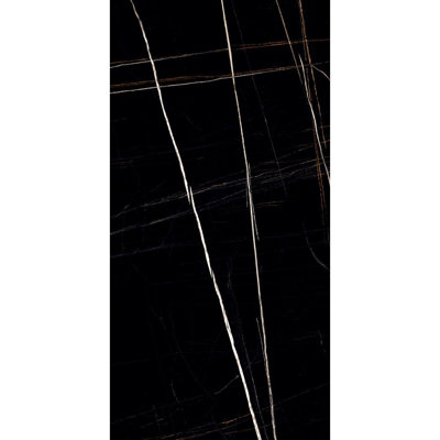 Sahara Noir 32" x 64" Glossy Black Porcelain Tile