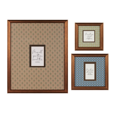 Framed Floral Proverb Wall Art