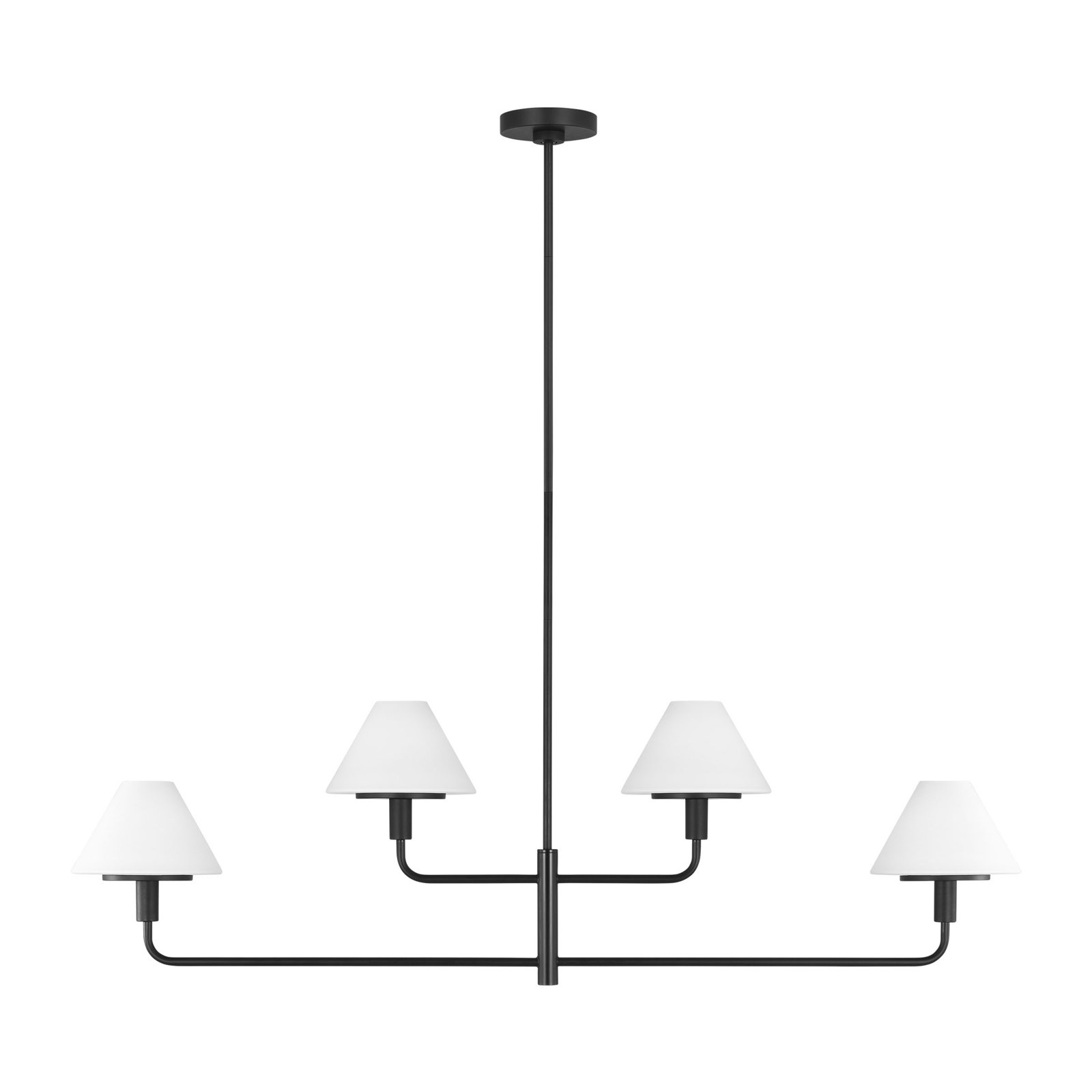 Kristin 4-Light Chandelier, Midnight Black