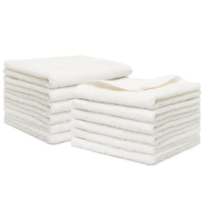 Ensemble de débarbouillettes 100% coton 12 pièces Graciela