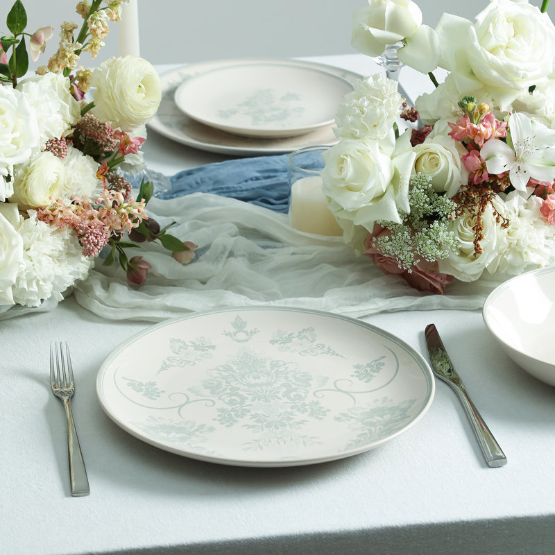 Stone Lain Opal 32-Piece Dinnerware Set Stoneware, Gray