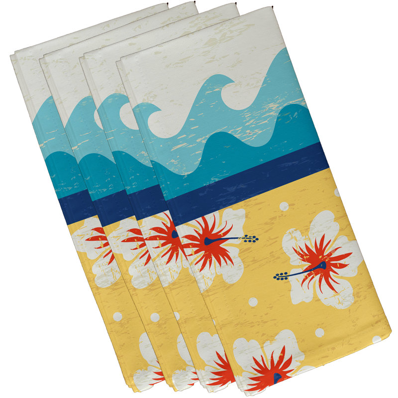 Ensemble de serviettes 4 pièces Caire, L 18 po x L 18 po, Jaune