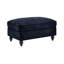 Canapé bleu en chenille avec coussin de cou doux et deux styles de retrait de jupe, conception segmentée, courbée, support de jet de configuration de lit, volants détachables, dossier rembourré, en forme de L