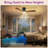 60" Smart Flush Mount Ceiling Fan with Light, 3CCT, Reversible Motor, Remote Control, APP&Voice Control, and Solid Wood Blades-1097902074-1097902069