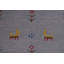 Tapis argenté gris Gabbeh 9 x 12