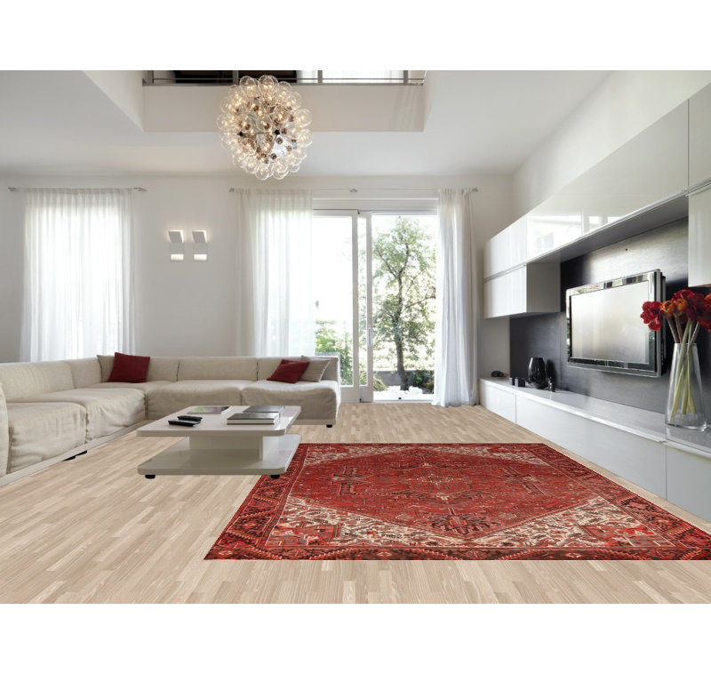 Tapis traditionnel géométrique rétro 10 x 13