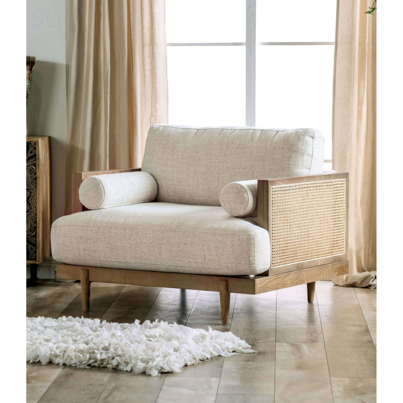 Coussin de traversin Mid-Century, Chêne clair