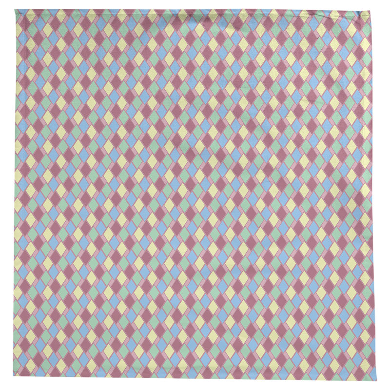 Nappe diamants Leffel, Rose / bleu