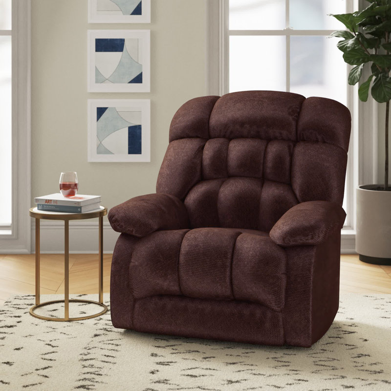 Daly Upholstered Recliner, Manual, Rocker, Cranapple