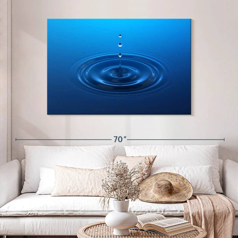 Goutte d'eau bleue Alvord, H 32 po x l 48 po