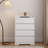  4 Drawer Dresser with No Handle Design - White-1921165998