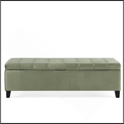 OTTOMAN DE RANGEMENT EN VELOURS