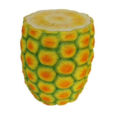 Pineapple Fruit Stool, 14"Oversized Resin Stool, Side Table, Home Decor Plant Stand Garden Indoor Outdoor Decorations, Multi-Purpose Innovative Garden Furniture