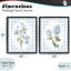 Ensemble de cadres flottants 2 pièces Blooms on Blue-727115063-727115049