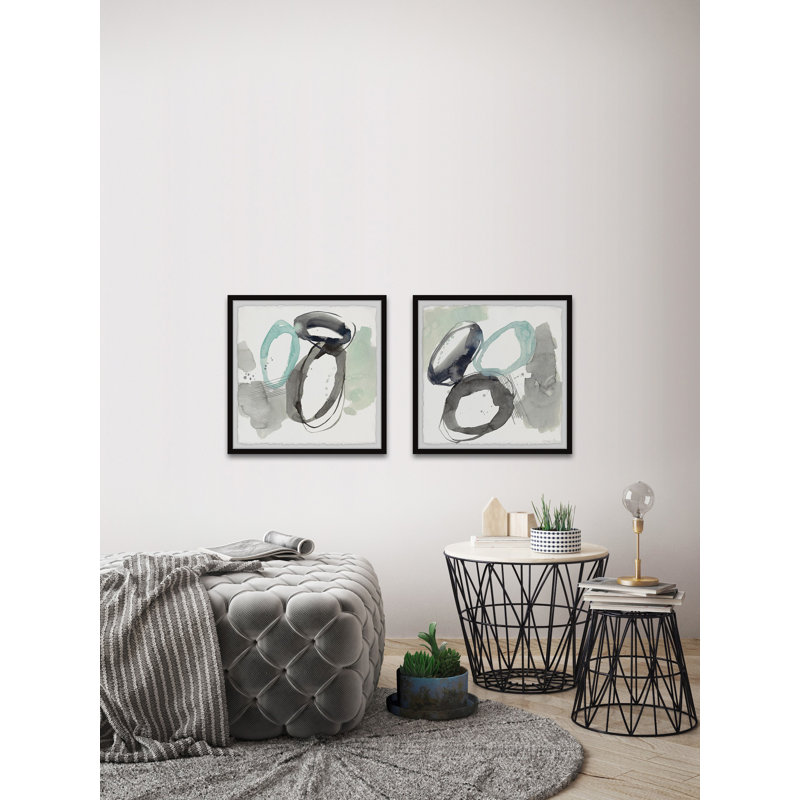 «Cool Rounds III» par Marmont Hill - ensemble de 2 reproductions de cadres photo simples, H 32 po x l 32 po x P 1,5 po