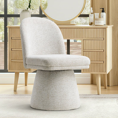 Upholstered 360°Swivel Vanity Chair