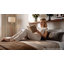 Armoire pour lit double pleine grandeur avec matelas pliable et station de charge, blanc-821341920