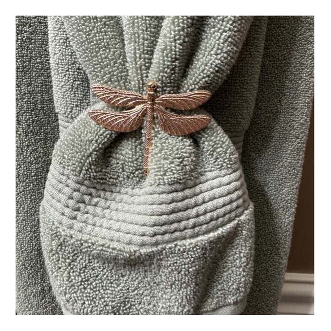 Gold Dragonfly Napkin Rings Set of 4 with Embossed Wings Design for Elegant Dining Table & Christmas Decor (Set of 4)