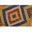 Tapis beige / bleu / jaune en laine noué à la main 3 pi 5 po x 6 pi 4 po Madee Southwestern