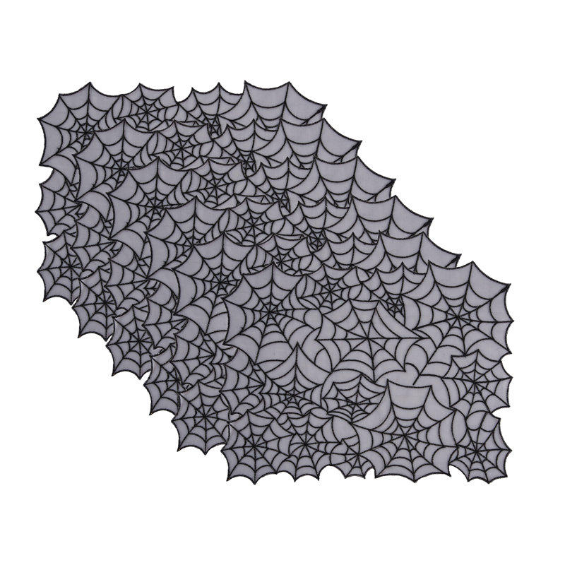 Ensemble de 6 napperons en toile d'araignée 17 po