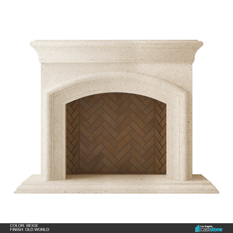 Vira Fireplace Surround, Old World/Beige