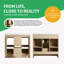 Bases de meuble-lavabo double 36 po avec tablettes et tiroirs